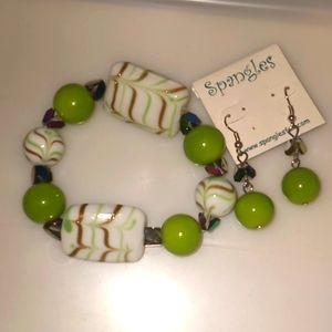 Spangles Bracelet and Earring Set